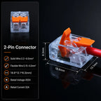 10-75PCS Electrical Lever Wire Connector 2/3/4/5 Port Quick Wiring Terminal Compact Cable Splicing Connector DIY Kit 450V/32A