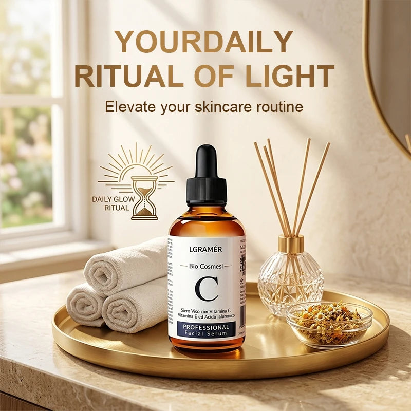 30ml / 60ml Vitamin C Facial Essence - Anti-Aging, Reduces Dark Spots, Brightens Skin Tone, Lifts and Tightens, Eliminates Fine