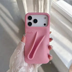 Hot‑Trend Rhode Lip Gloss Holder Cover for iPhone 11‑17, Anti‑Drop 3D Design Thick Silicone Single Shell Phone Accessory