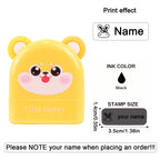 Personalized Cute Name Stamp Waterproof Clothing Label for Kids Self Ink Stamp for Kindergarten School Bags Custom Stamp