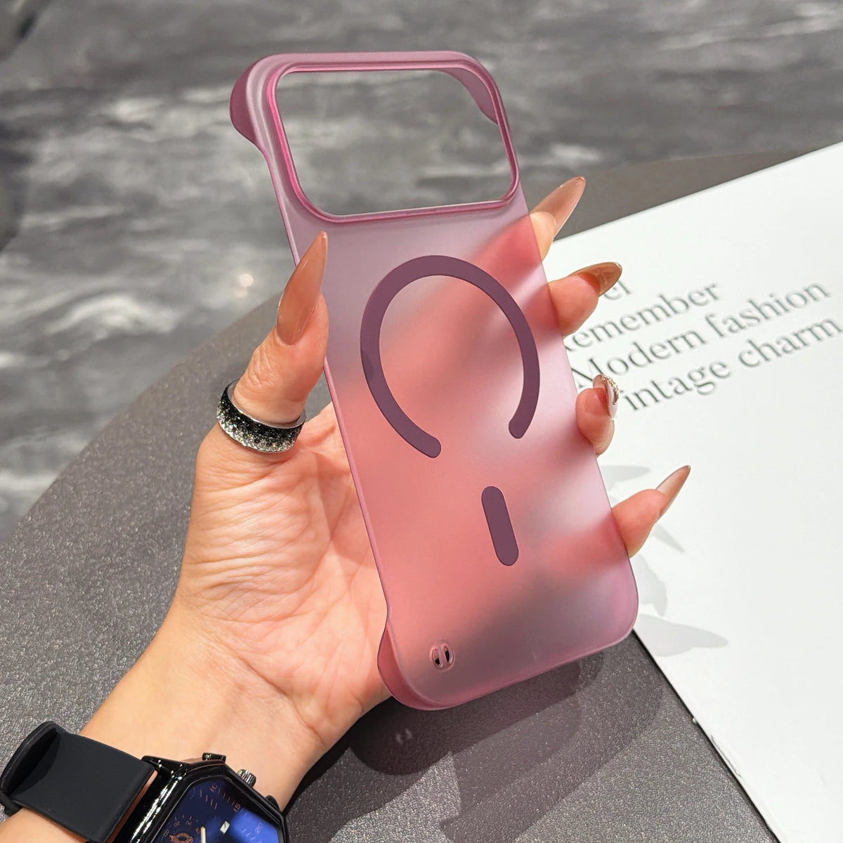 Ultra Thin Frameless Phone Case For iPhone 18 17 Pro Max Air 14 15 Plus 13 12 16 Pro For Magsefa Magnetic Matte Protection Cover