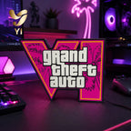 In Stock GTA 6 Horizon Ambient Light USB Cool Desktop & PC Case Decoration 3D‑Printed Ornament ARGB Faith Light Trendy Gift