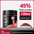 PAINTPET Bio-Mimetic Bloodworm Fish Food, Slow Sinking Protein Pellets for Tropical Fish, Universal Diet for Guppy, Tetra, Betta