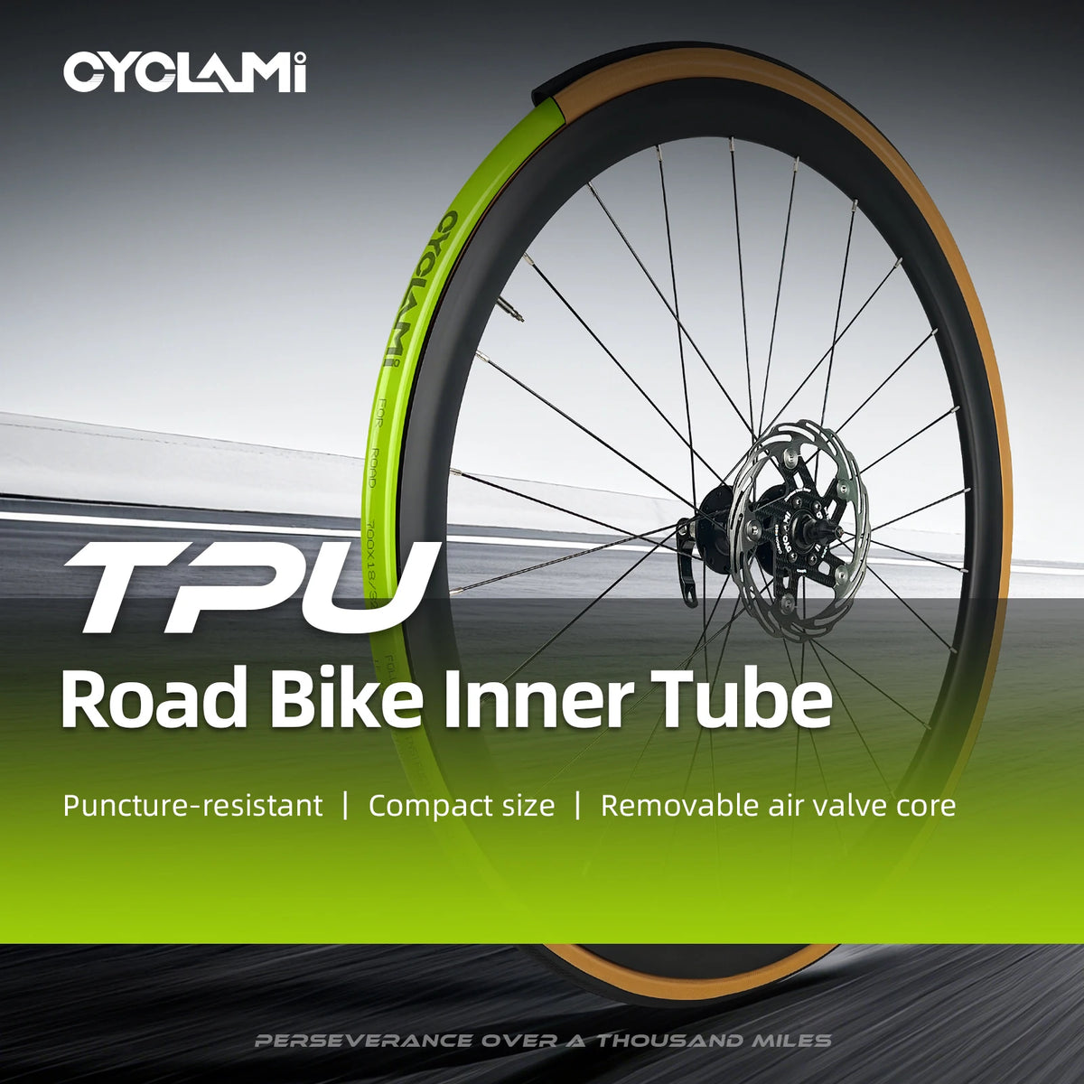 CYCLAMI Bike Inner Tube Ultralight TPU Hose Metal Presta Valve Removable Bike Accessories For Road 700C 700 18 23 25 28 30 32 C