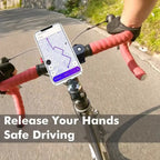 1set Motorcycle, Bicycle Handle, Mobile Phone Holder, Detachable 360 ° Rotating Shock-absorbing Mobile Phone Holder