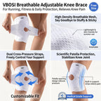 VBOSI Compression Knee Pad For Relieve Meniscal Tear Knee Pain Arthritis Joint Pain Relief Breathable Knee Support