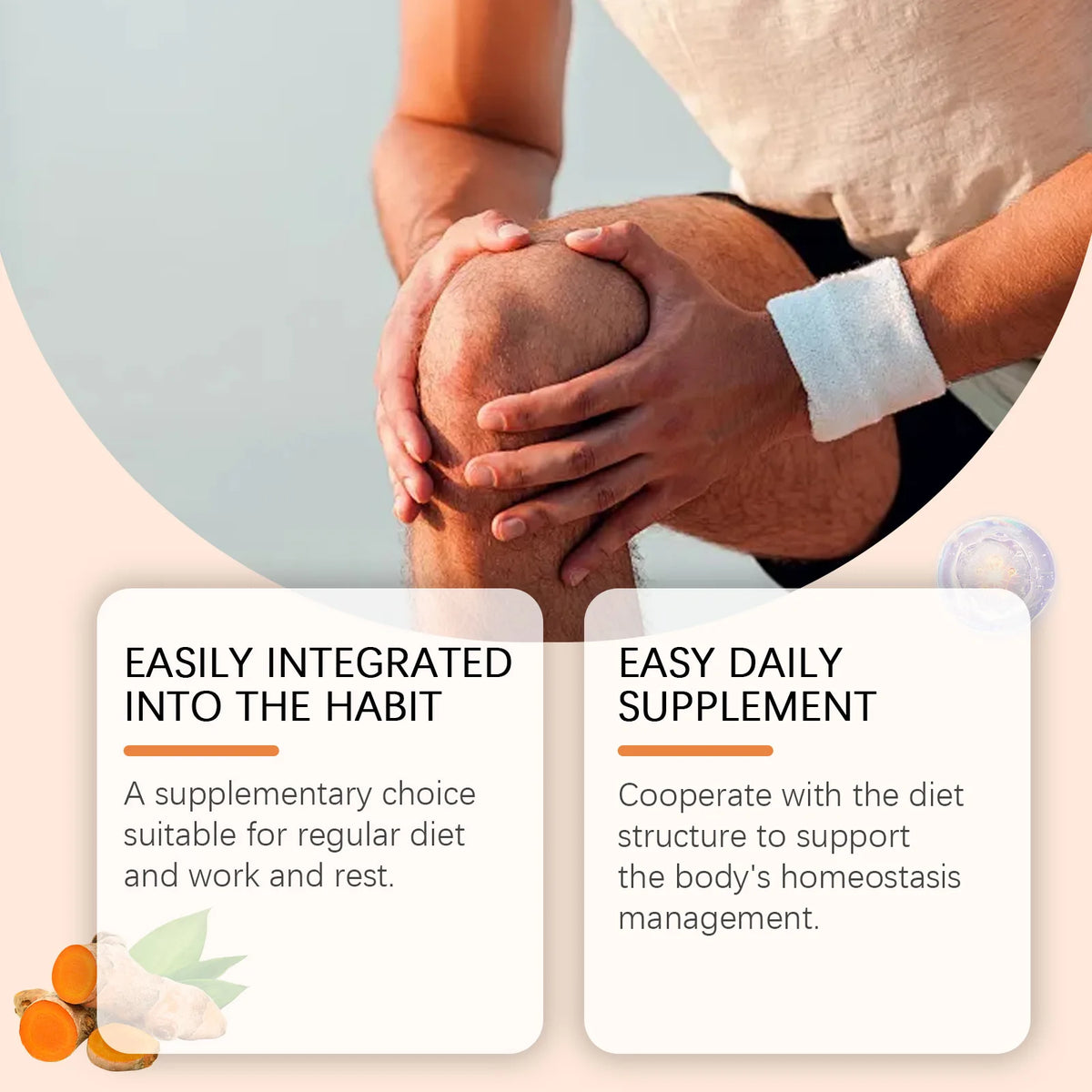 DOCTEAT Curcumin Joint Capsules Relieve Joint Soreness Improve Physical Fatigue Enhance Vitality Boost Immunity Health Capsules