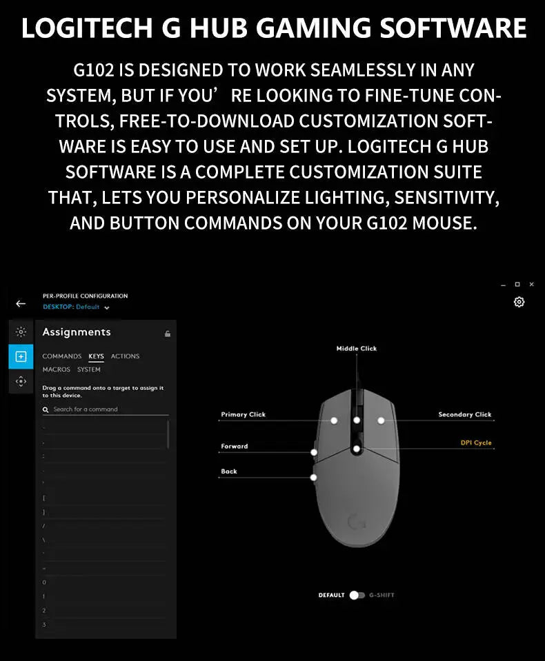 g102 Logitech G102/g203/g402 Logitech G102 Wired Gaming Mouse, Adjustable 200-8000 DPI, Comfort Grip, RGB Backlit for PC Laptops