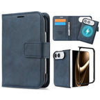 2 in 1 Detachable For Magsafe Magnetic Wallet Card Slot Flip Phone Case For Apple iPhone Duo 18 Fold 2026 PU Leather Cover