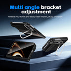 For Apple iPhone Duo Case With Stylus Pen Holder Stylus Screen Protector Camera Stand Wristband Hinge Protection Phone Cover