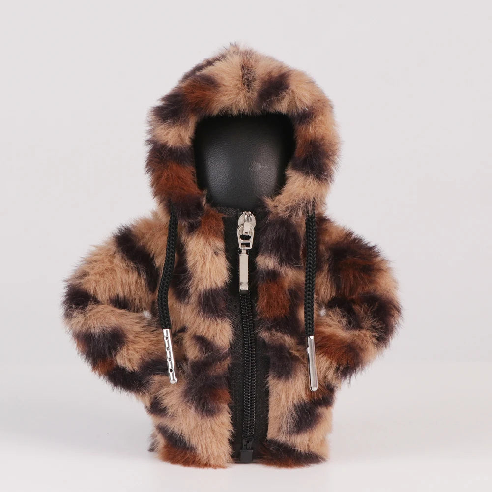 Velvet Hoodie Gear Shift Cover with Zipper