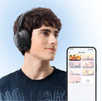 Baseus EH10 NC ANC Wireless Headphones 45dB Adaptive Hybrid Noise Cancelling Headsets Hi-Res LDAC Headphone Bluetooth 6.0 80Hrs