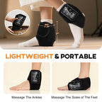 3 in 1 Ankle Heating Pad for Pain Relief Wireless Foot Massager with 5 Heat 3 Vibration Mode Feet Pain Relief Led Touch Large Screen Ankle Brace Wraps Support Belt Cordless