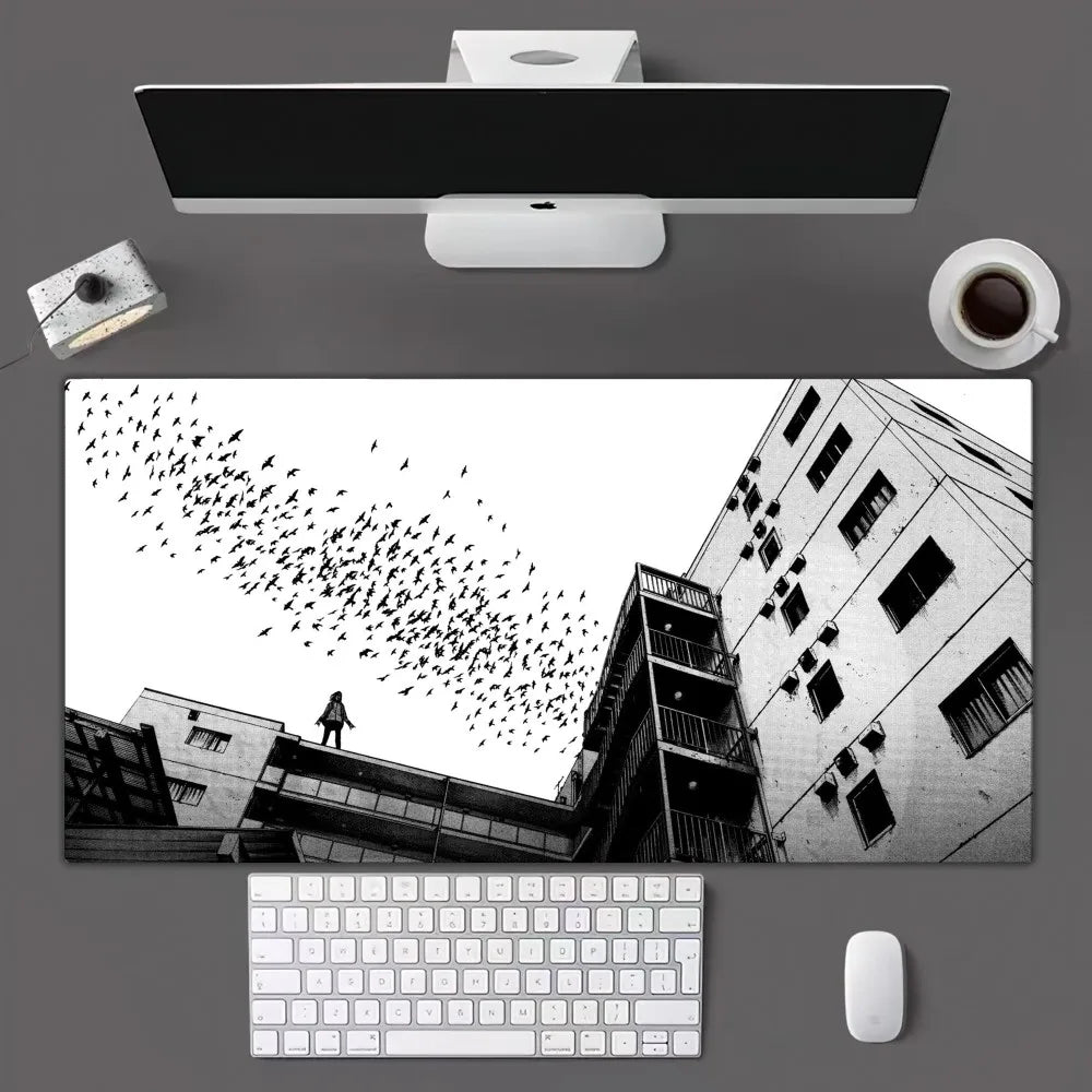 Goodnight punpun Manga Mousepad Mousepad Gamer Mouse Pad Size For Office Long Table Mat