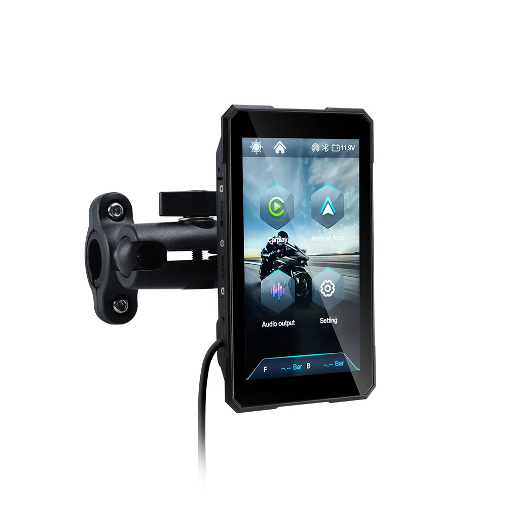 EKIY 5.0 inch Wireless CarPlay Moto Android Auto Portable Digital Motorcycle Dashboard GPS Navigation Removable Display Screen