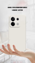 Original Square Liquid Silicone Phone Case for Xiaomi Poco X6 PocoX6 Pro 5G Lens Protection Soft Couples Cover Thin Fundas Coque