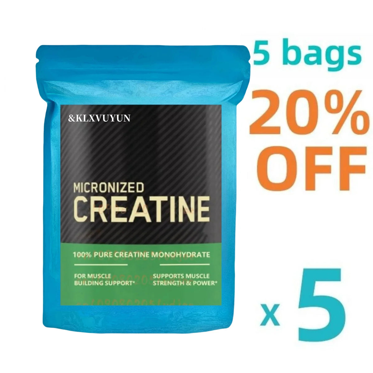 Creatine Monohydrate Transdermal Patches- Support Muscles, Cellular Energy and Cognitive Function - 32 Patches/bag