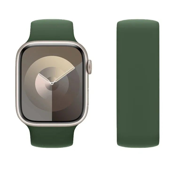 Solo Loop Silicone for Apple Watch Bands 40mm 44mm 45 41 49mm 42mm 46mm 38 Bracelet iwatch Series 11 10 9 8 7 6 SE3 Ultra2 Strap