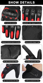 Summer Motorcycle Gloves Men Women Full Finger Touch Screen Motocross Racing Gloves Motorbike Bicycle Cycling Glove M-XXL