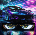 Multifunctional Bright Devil Eyes LED Light for Car Windshield Flexible Programmable Scrolling LED Display Bluetooth APP Control