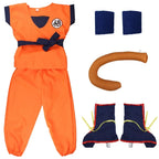 Adult Kids Son Goku Gui Carnival Cosplay Anime Costumes Halloween parties and Holiday Including Tail Wrist Wig Blue Gold Design
