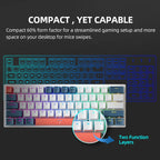 K500-B61 Machenike Mini Mechanical Keybaord 60% Form Factor 61Keys Gaming Keybaord Wired Full Key Hot-Swappable RGB Backlit