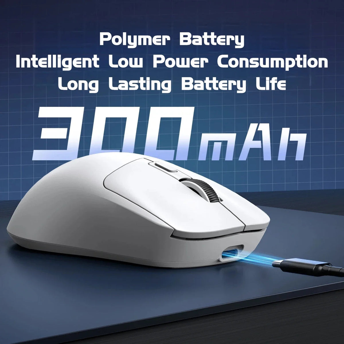 Wireless Mouse Bluetooth 5.4 2.4G Type-C Tri-Mode Rechargeable Gaming Mouse 8000 DPI 1000Hz Lightweight 58g RGB Mouse for PC Laptop Phone Tablet