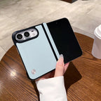 For iPhone Duo iPhone18 Fold Skin Feel Luxury Case With Hinge Protector Lens Protection Shockproof Anti Drop Back Cover Funda