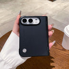 For iPhone Duo iPhone18 Fold Skin Feel Luxury Case With Hinge Protector Lens Protection Shockproof Anti Drop Back Cover Funda