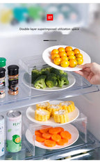 [Kitchen Storage] Clear Expandable Cabinet Organizer, Spice & Dish Divider, Multi-Scene Use For Kitchen & Bathroom