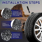 Spiral Tire Repair Plugs Rubber Screw Nails Puncture Patch Kit Quick Fix for Car Motorcycle Bike Vacuum Tires Tubeless