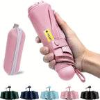 1pc Anti-Uv Mini Umbrella For Sunny And Rainy Days, Portable With Uv Coating And 6 Reinforced Ribs