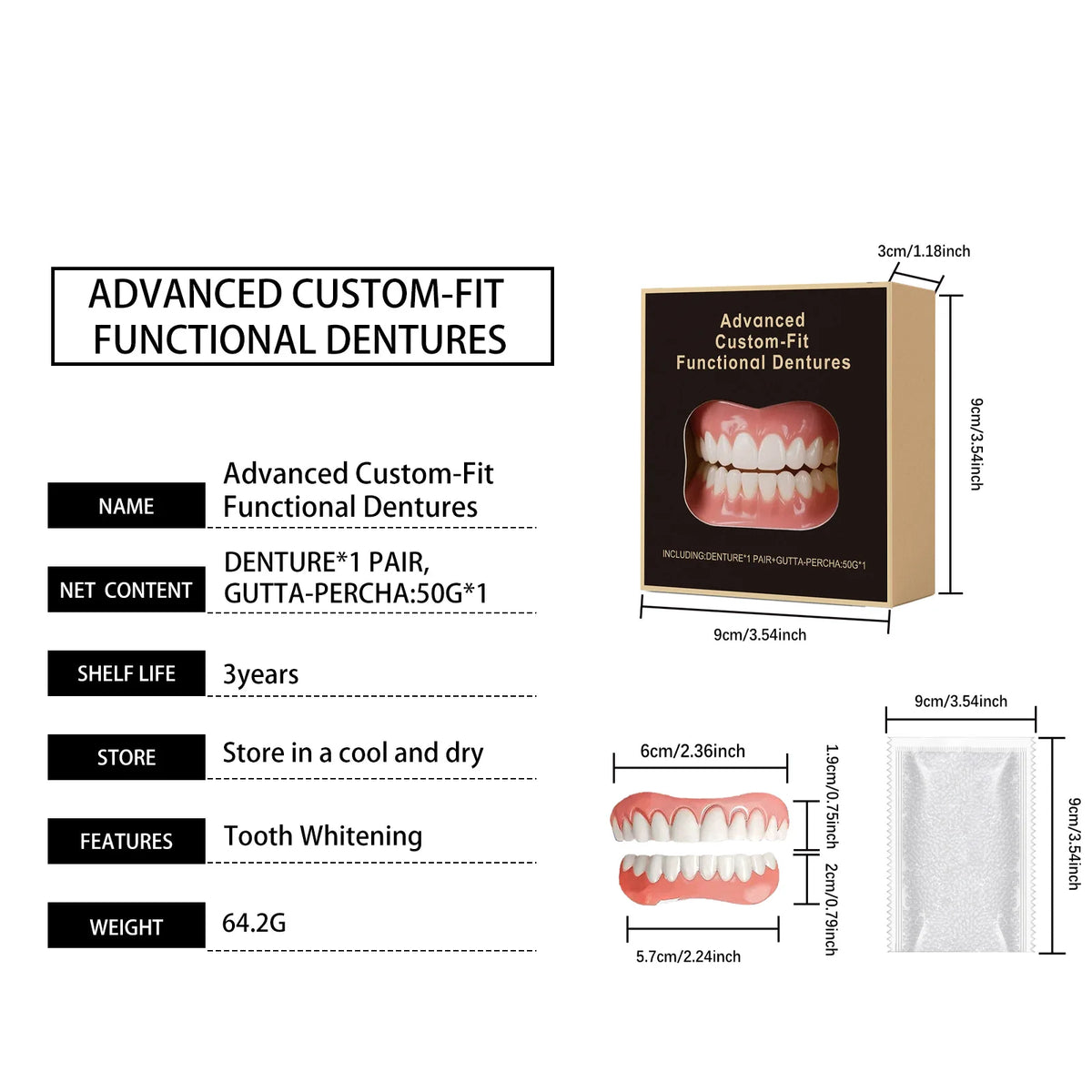 Temporary Teeth Veneers Real Looking Decorative Snap On Teeth Covers Temporary Beauty Teeth Accessory for Daily Makeup Party Photo Use