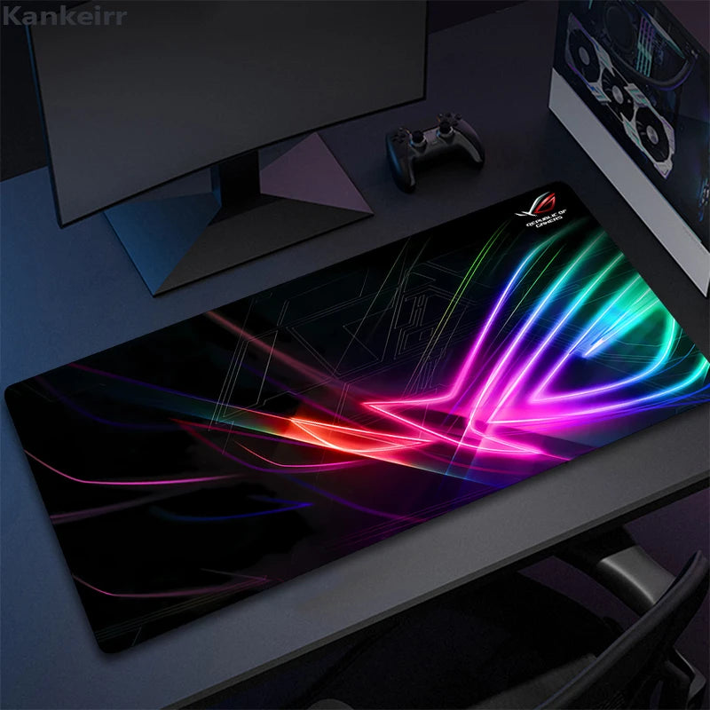 Asus Rog Black Mause Pad Anime Mouse Mats Gaming Computer Desk Mat Mouse Carpet Pc Accessories Gamer Mouse Pad Speed Rubber Mat