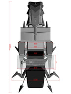 Cluvens Ergonomic Fully Recliner Office Chair Cockpit for 3 or 5 Monitors Zero Gravity Workstation Chair Scorpion Chair Cluvens
