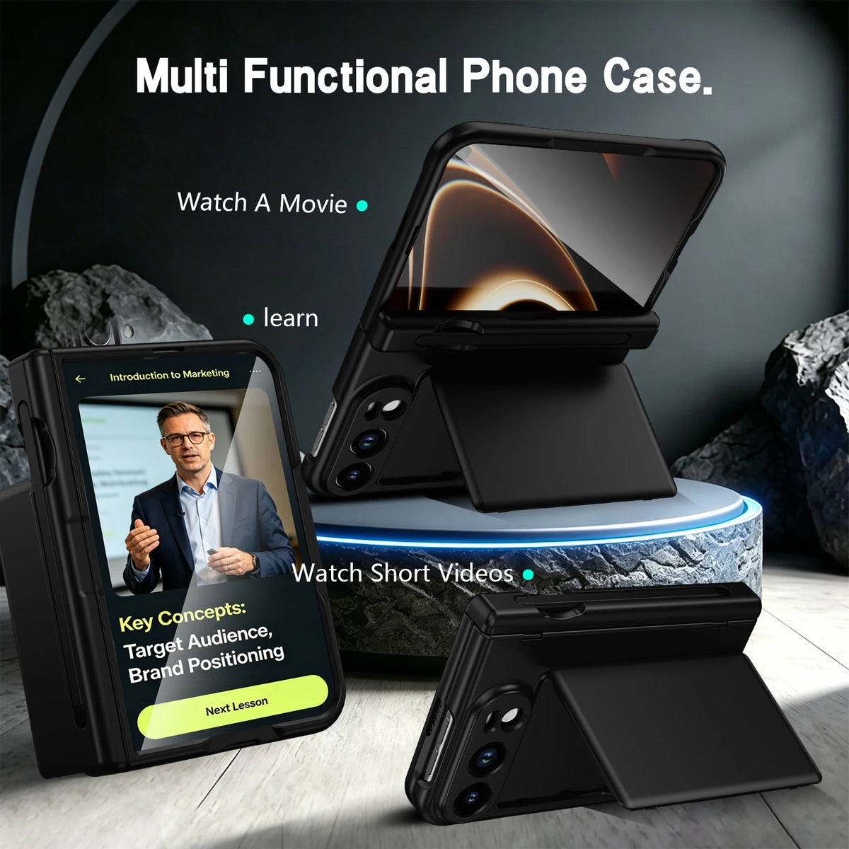 iPhone Duo Case With S Pen Holder Card Wallet Hinge Screen Protector And Stand