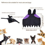 Halloween Dog Cat Costume Hooded Cloak Maleficent Velvet Cape Adjustable Cosplay Party Dress Apparel Funny Witch Holiday Pet