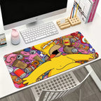 The S-simpsons Cartoon Mouse Pad For Office Gaming And Keyboards Non-Slip Large Waterproof