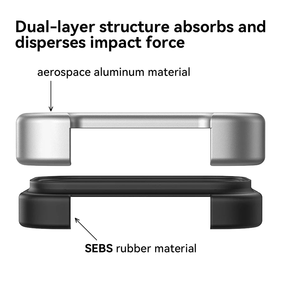 Genuine Aluminum SEBS Rubber Metal Bumper Double-layer ARC Case for IPhone 18 17 Pro Max Air Unique Design High-strength Cover