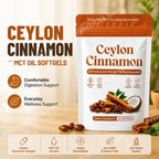Ceylon Cinnamon Softgels with MCT Oil for Metabolism Support, Highly Bioavailable, Non-GMO, Gluten-Free, 30 Softgels