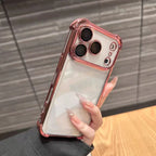Luxury Buffer Impact Shockproof Plating Transparent Phone Case For iPhone 18 17 16 15 14 13 12 11 Pro Max 16Plus Air Clear Cover
