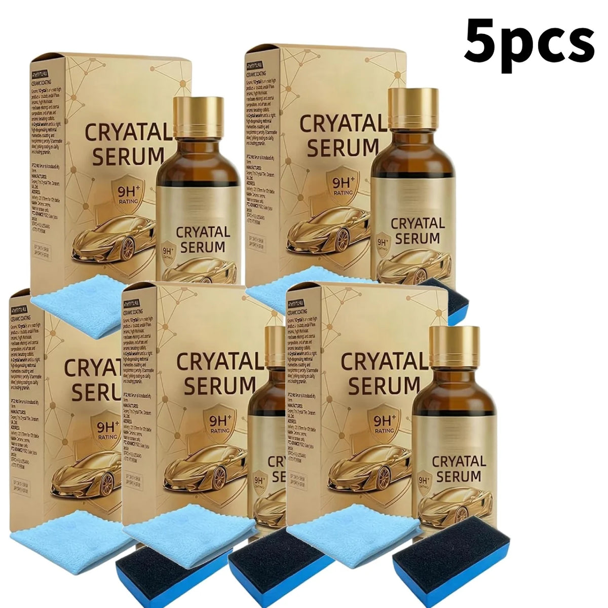 9H Ceramic Coating Kit for Car 100ml Graphene Crystal Serum Hydrophobic Anti Scratch High Gloss Paint Protection DIY