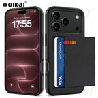 Case For iPhone 18 Pro Max 18 Pro 17 Pro Max 17 17e 16e Wallet Card Holder Slide Slot Slim Hard PC Heavy Duty Protective Cover