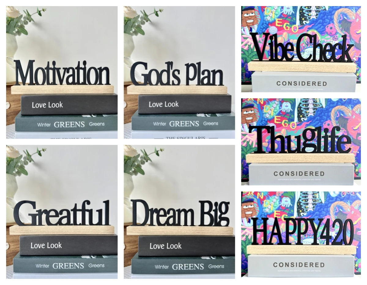 Inspirational Portuguese Wooden Table Sign - Motivational Home & Office Decor, Versatile Centerpiece For Any Room Motivational
