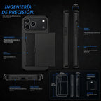 Case For iPhone 18 Pro Max 18 Pro 17 Pro Max 17 17e 16e Wallet Card Holder Slide Slot Slim Hard PC Heavy Duty Protective Cover