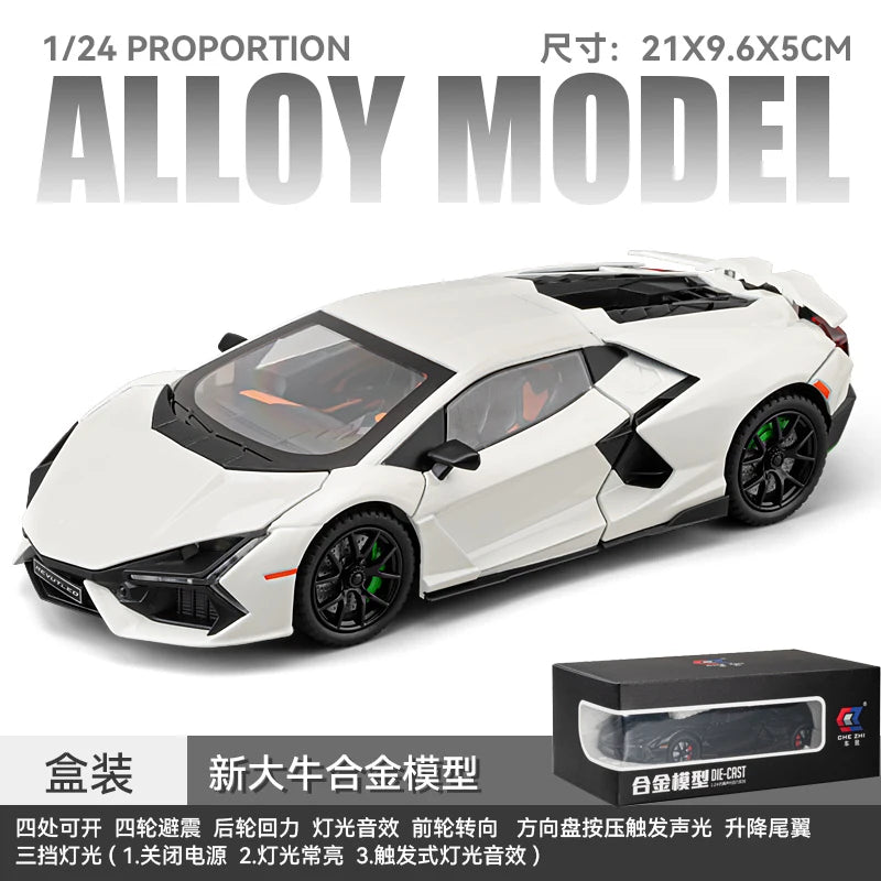 1:24 Lamborghini Revuelto Super Sports Car Alloy Metal Diecast Model Car Ornament Decoration Collectibles Kids Toy Birthday Gift