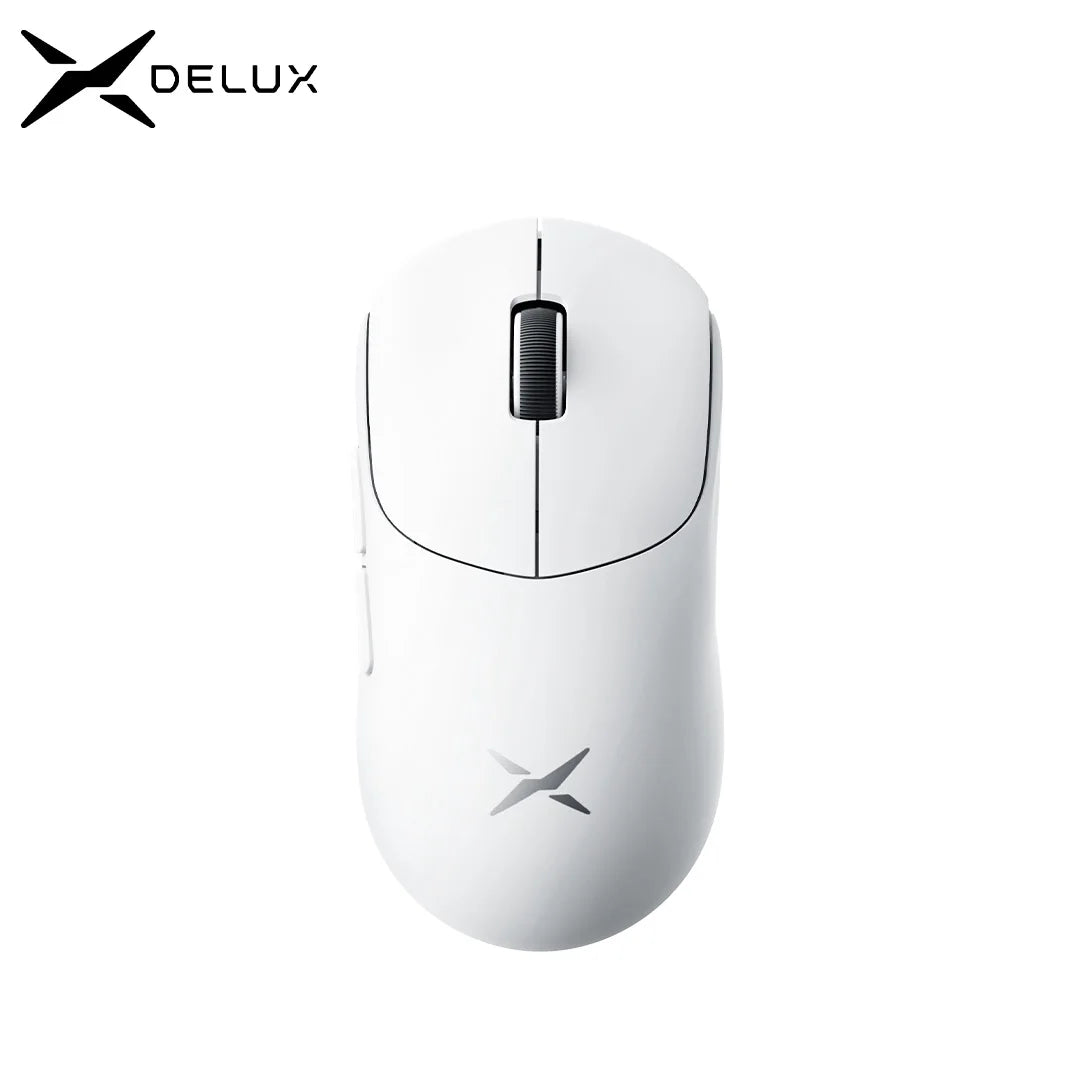 Ratón inalámbrico para juegos Delux M400, 24000 DPI, tasa de sondeo de 1KHz, PAW3311, ratones recargables de 500mAh de tres modos para PC Gamers de todas las manos