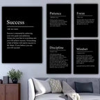 Discipline Motivational Terms Poster Modern and Elegant Wall Stickers for Home Decor Living Room Dormitory Wall Art