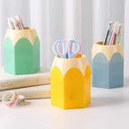 Cute Pencil Holder Desk Organizer Stationery Storage Box   Large Mouth Pen Holder Makeup Brush Organizer Box Office Accessories