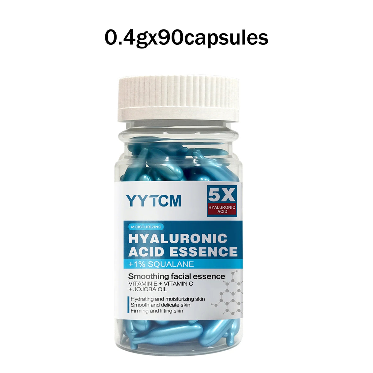 Hyaluronic Acid Deep Moisturizing Capsule Essence, Deep Moisturizing and Brightening Skin Essence (0.4g X 30 Capsules)/Bag - 1 B